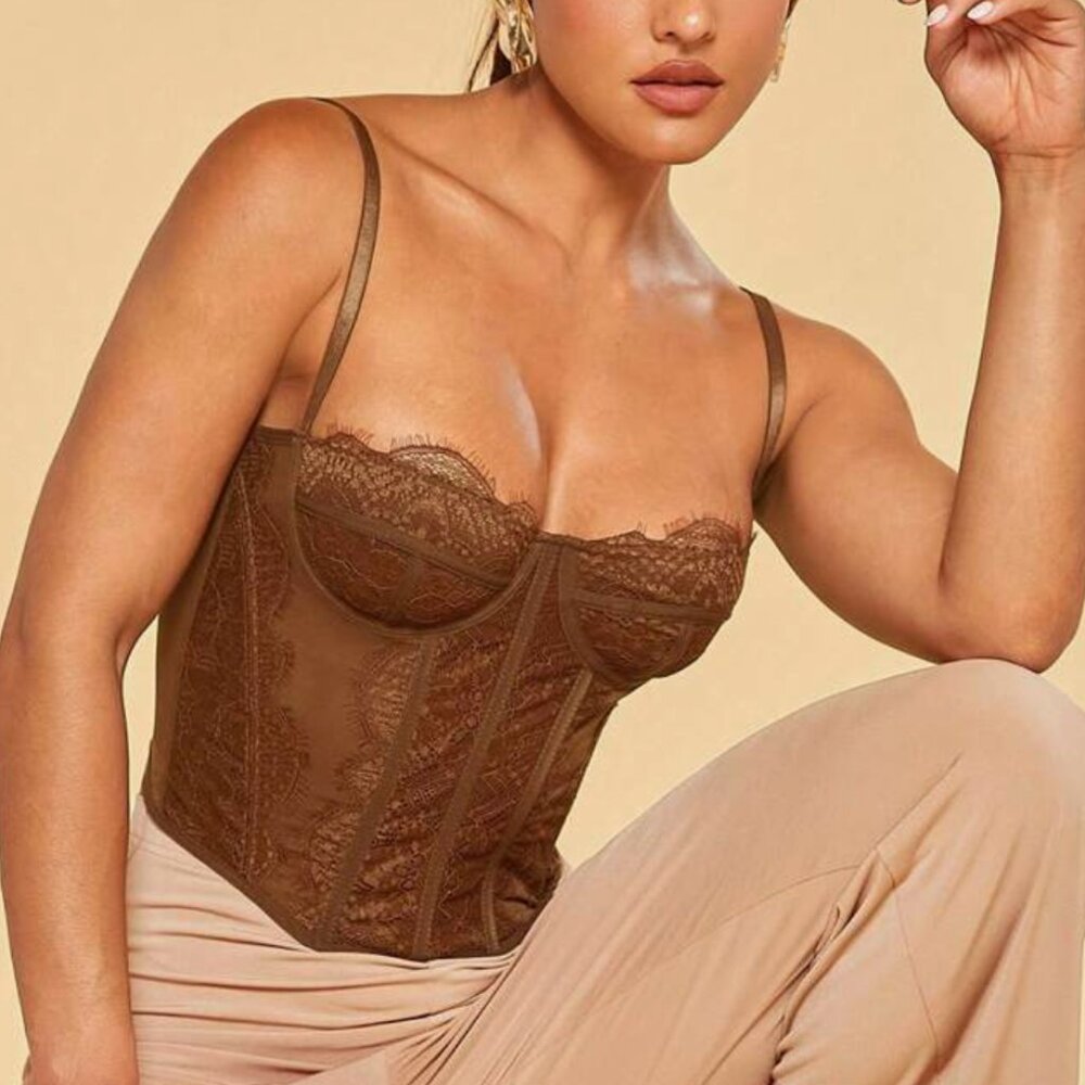 Brown Lace Corset